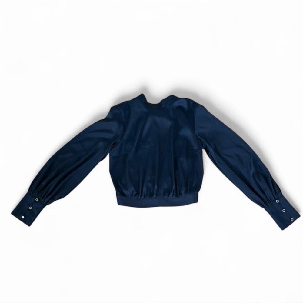 Express Midnight Blue Satin Blouse